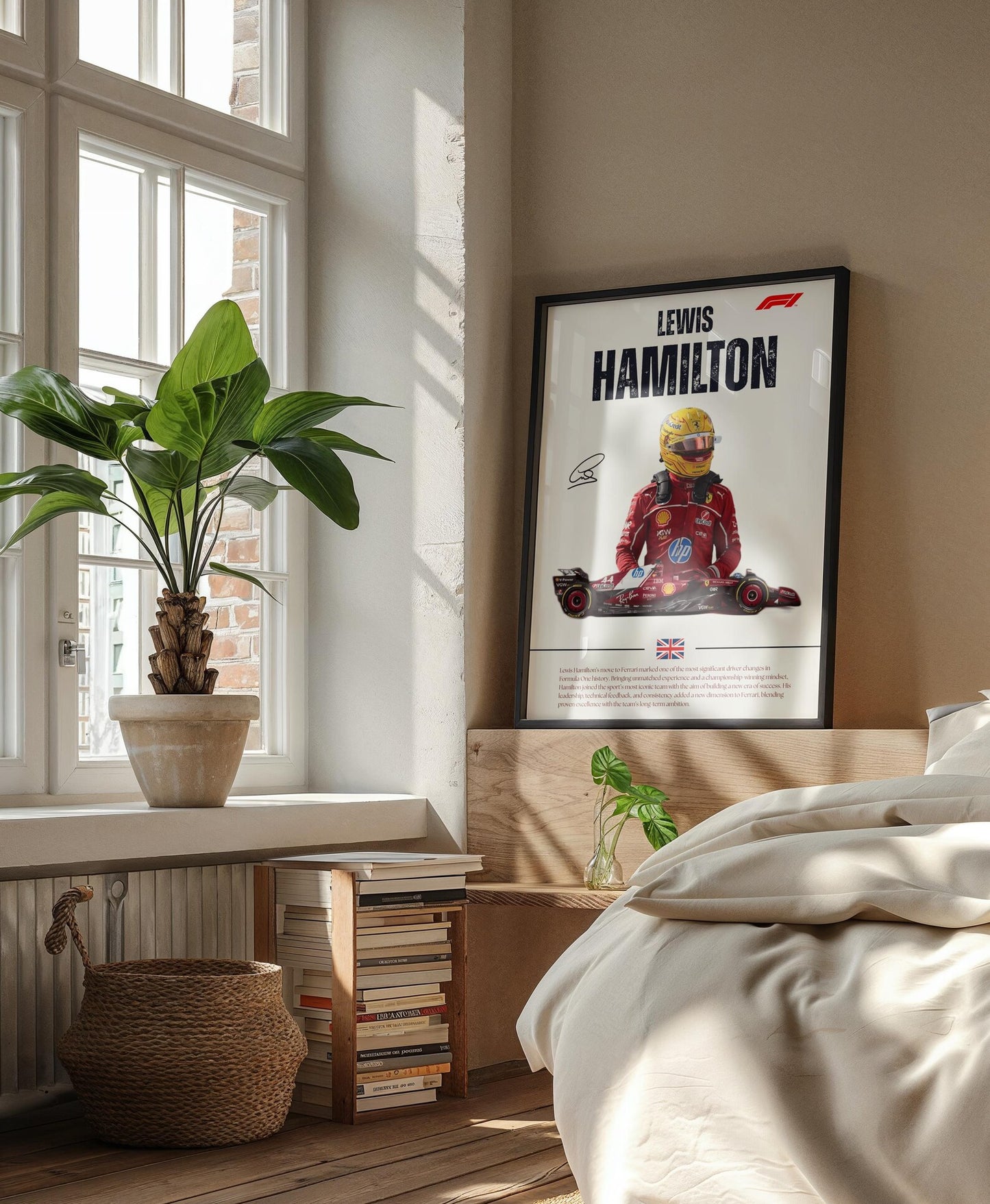 Lewis Hamilton Ferrari Poster – Formula 1 F1 Wall Art