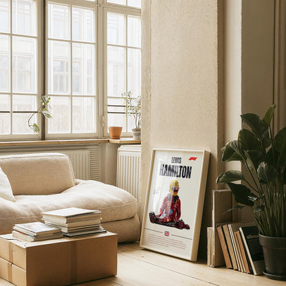 Lewis Hamilton Ferrari Poster – Formula 1 F1 Wall Art