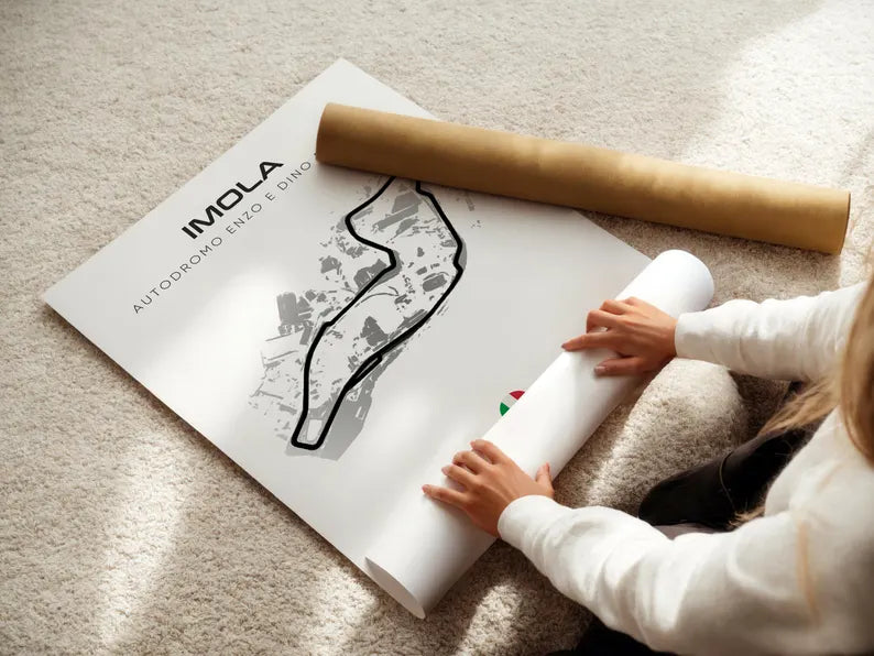 Imola Track Map Poster – Formula 1 Circuit Wall Art