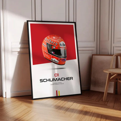Schumacher Helmet Poster – Ferrari F1 Wall Art
