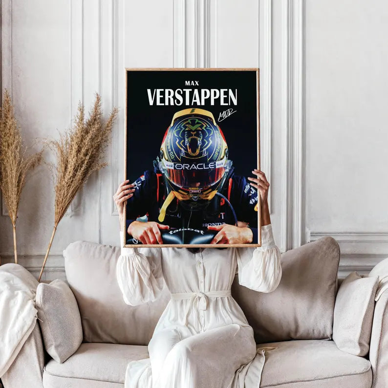 Max Verstappen Poster – Red Bull F1 Wall Art Print
