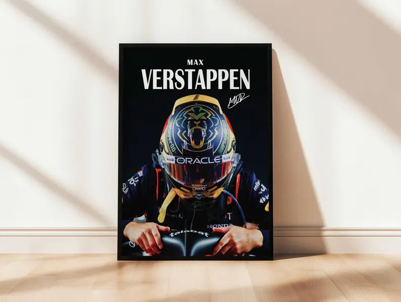Max Verstappen Poster – Red Bull F1 Wall Art Print