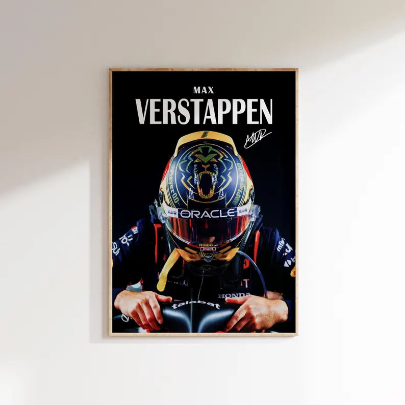 Max Verstappen Poster – Red Bull F1 Wall Art Print